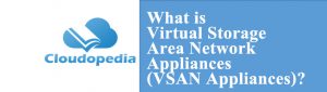 Definition of Virtual Storage Area Network Appliances (VSAN Appliances)